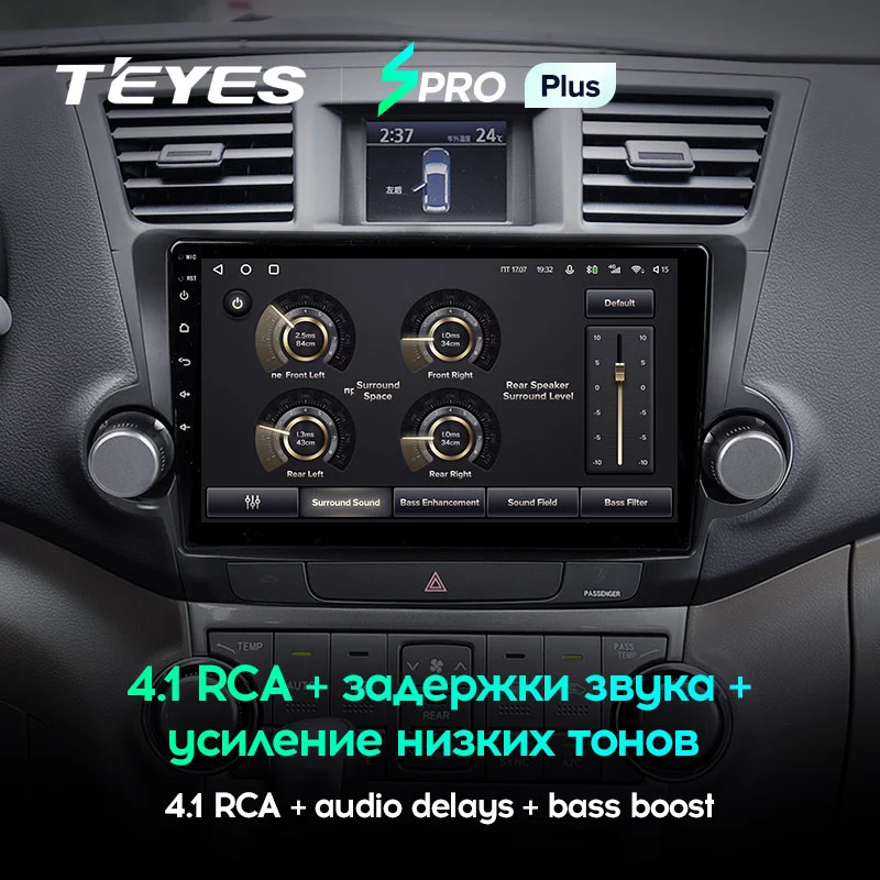 Штатная магнитола Teyes SPRO+ для Toyota Highlander 2 XU40 2007-2014 на Android 10
