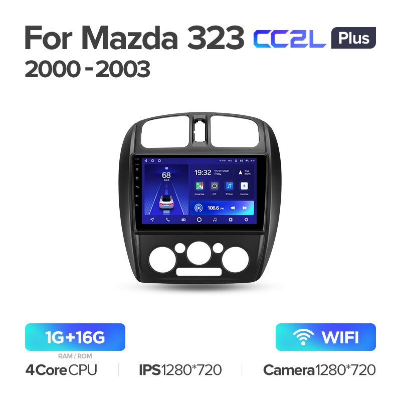 Штатная магнитола Teyes CC2L PLUS для Mazda 323 BJ 2000-2003 на Android 8.1