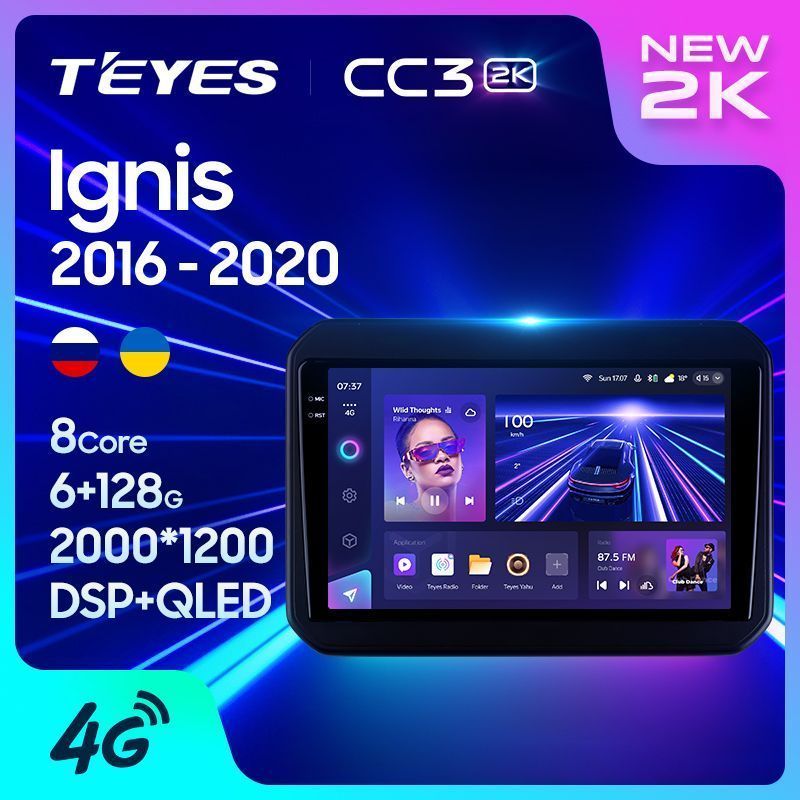 Штатная магнитола Teyes CC3 2K для Suzuki Ignis 2016-2020 на Android 10