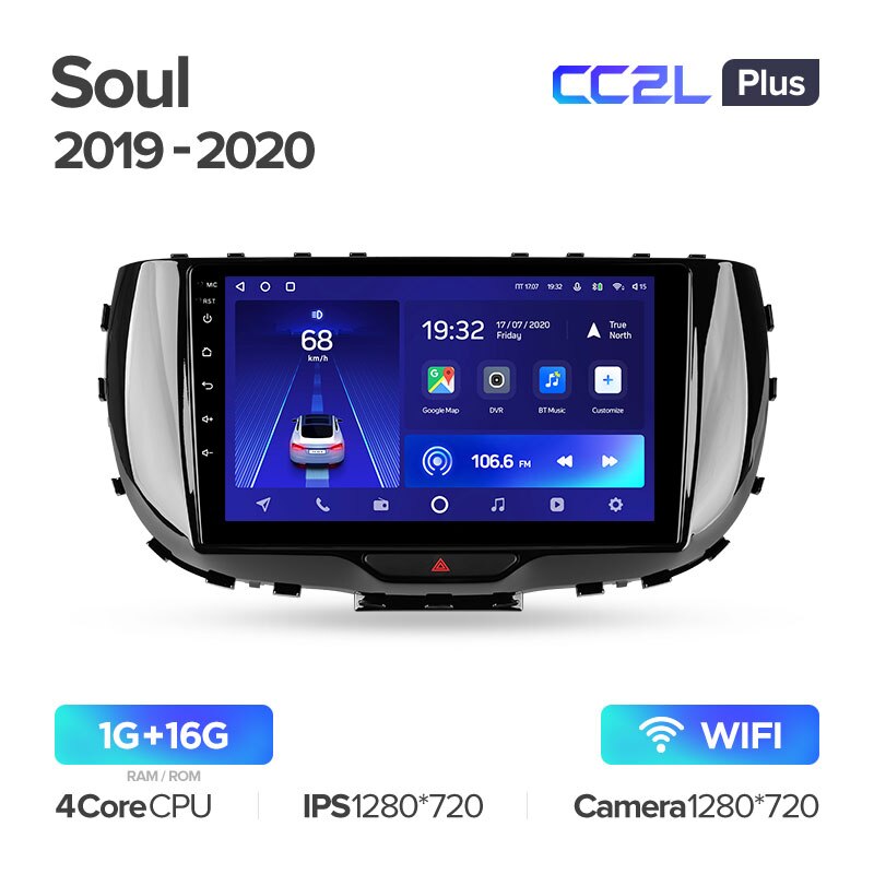 Штатная магнитола Teyes CC2L PLUS для Kia Soul SK3 2019-2020 на Android 8.1
