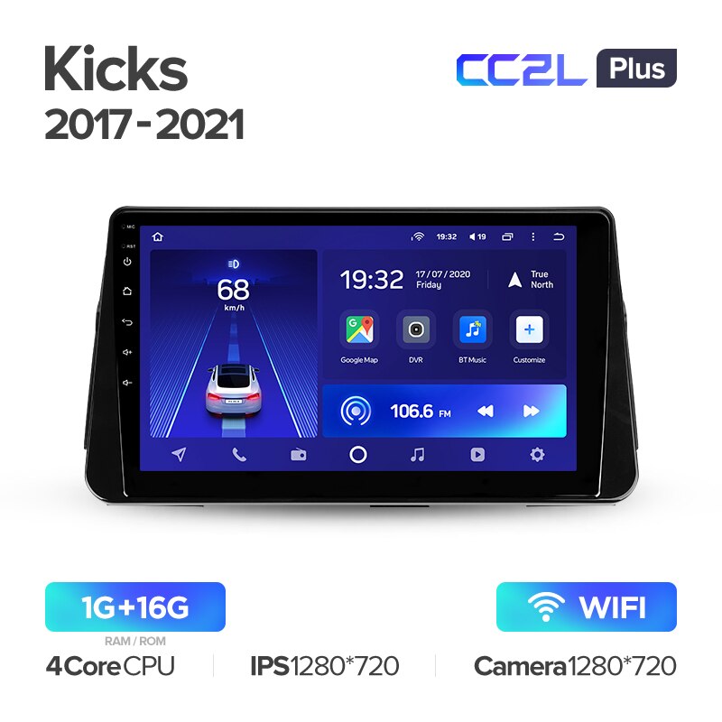 Штатная магнитола Teyes CC2L PLUS для Nissan Kicks P15 2017-2021 на Android 8.1