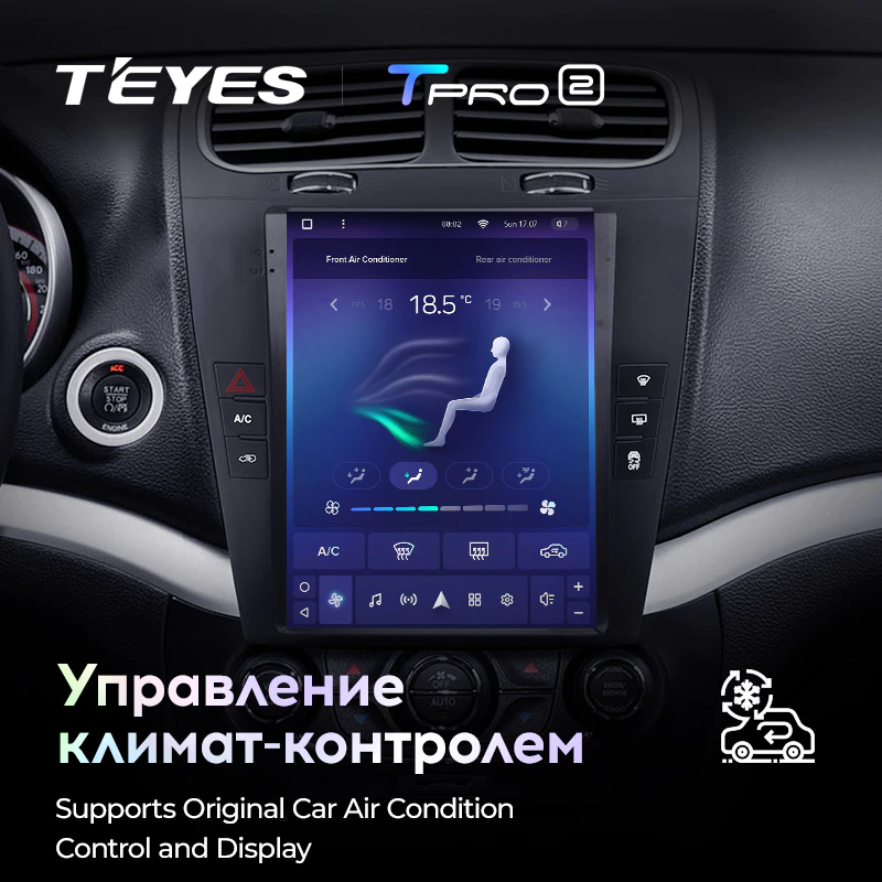 Штатная магнитола Teyes TPRO2 для Dodge Journey JC 2011-2020 на Android 10