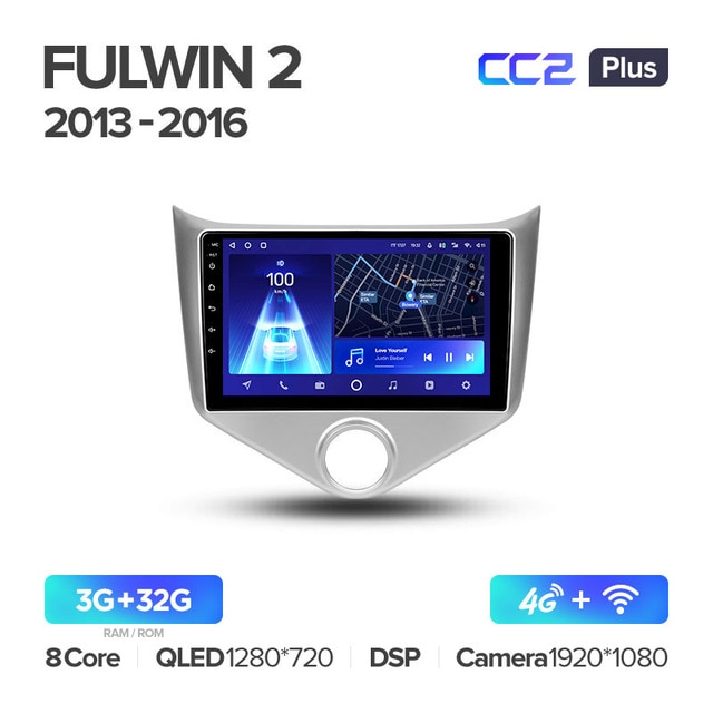 Штатная магнитола Teyes CC2PLUS для Chery Fulwin 2, Very A13 2013-2016 на Android 10