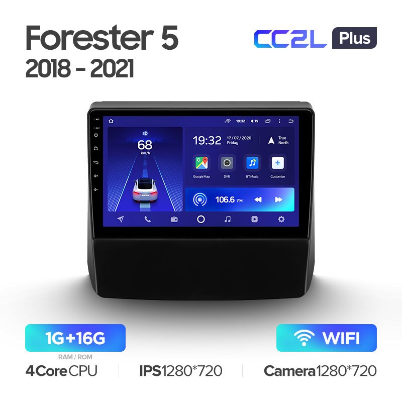 Штатная магнитола Teyes CC2L PLUS для Subaru Forester 5 2018-2021 на Android 8.1