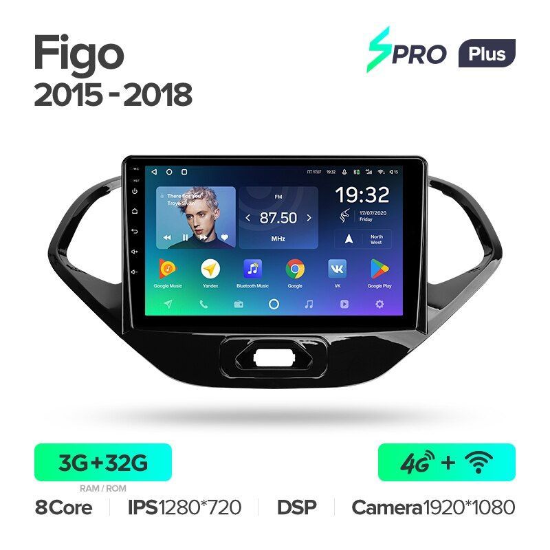 Штатная магнитола Teyes SPRO+ для Ford Figo 2015-2018 на Android 10